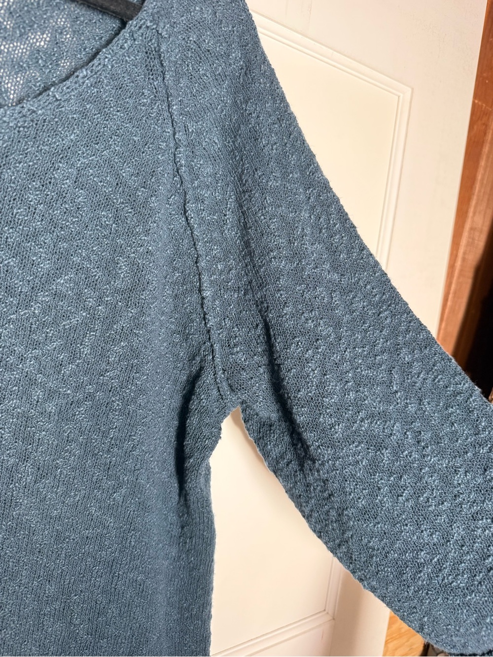 J. Jill Open Knit Sweater Teal Size XL Cotton Scoop Neck Breathable - Picture 5 of 7